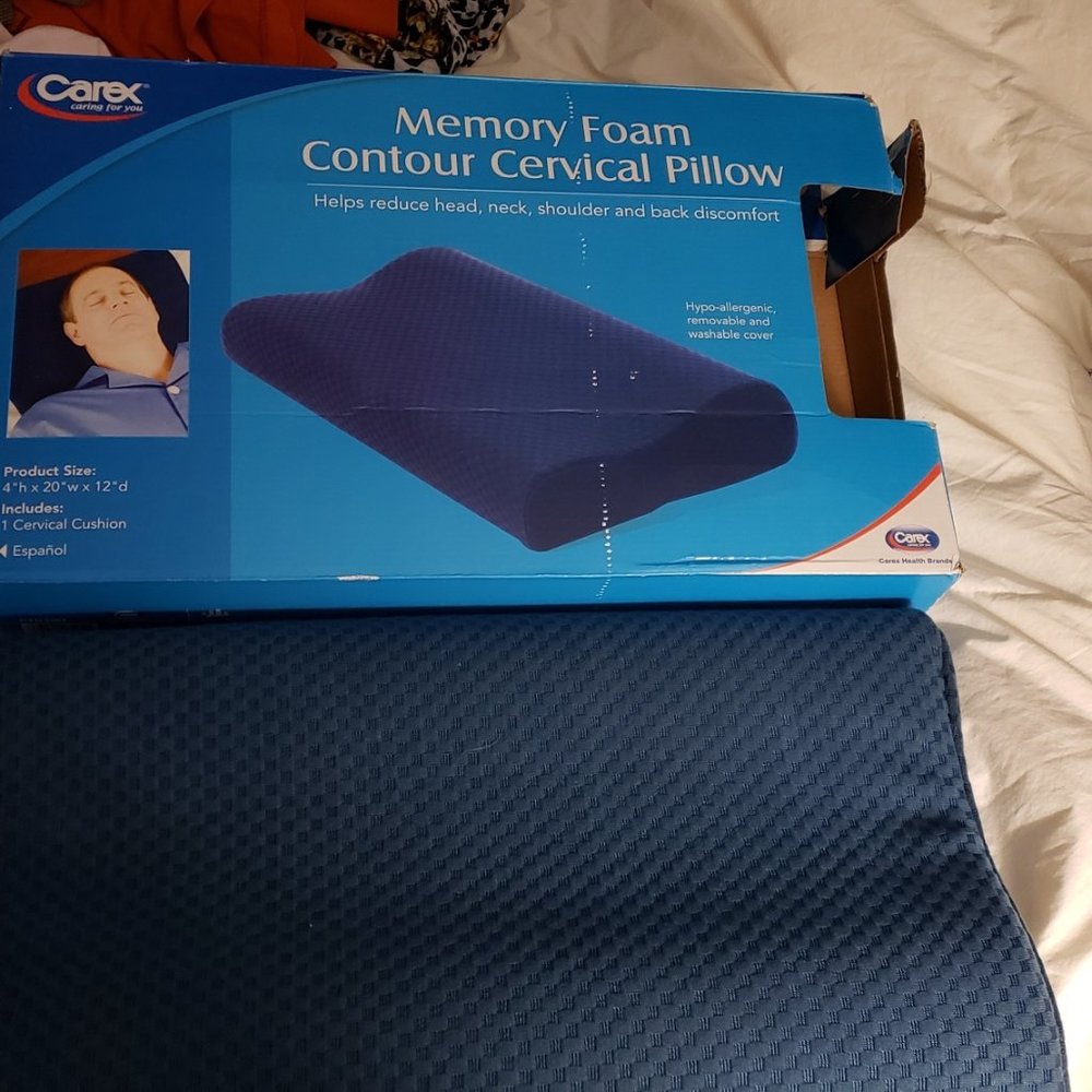 Carex Memory Foam Contour Cervical Pillow